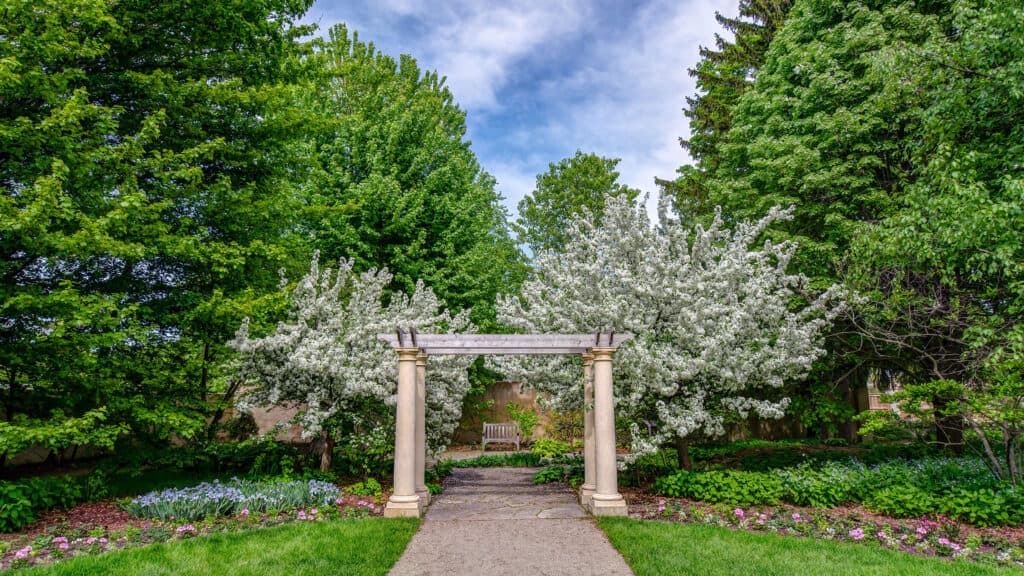 The Ceremony Garden in spring.