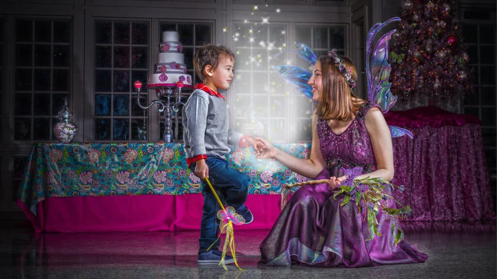 A boy meets the Sugar Plum Fairy at the Cupcake Café.