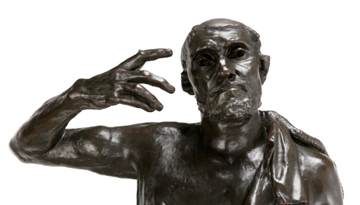 A bronze sculpture, "Jacques," by Auguste Rodin