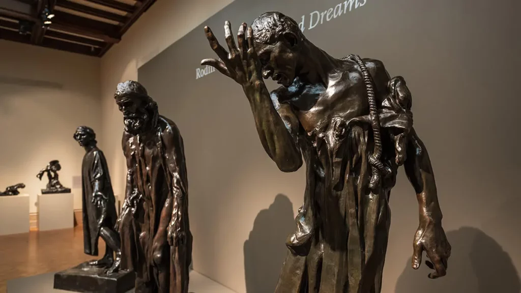 Sculptures by August Rodin on view in the Main Gallery.