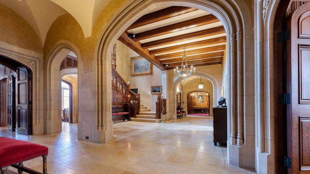 The stair hall of the Paine mansion.