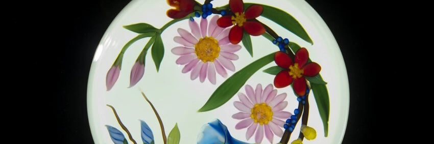 A floral paperweight.