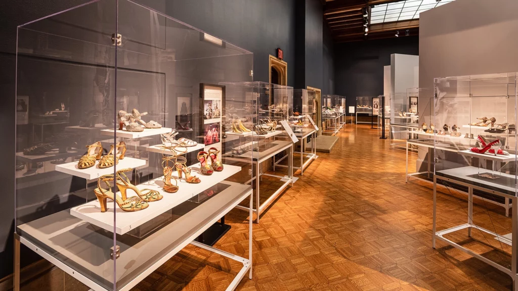 Shoes on view in the Main Gallery.