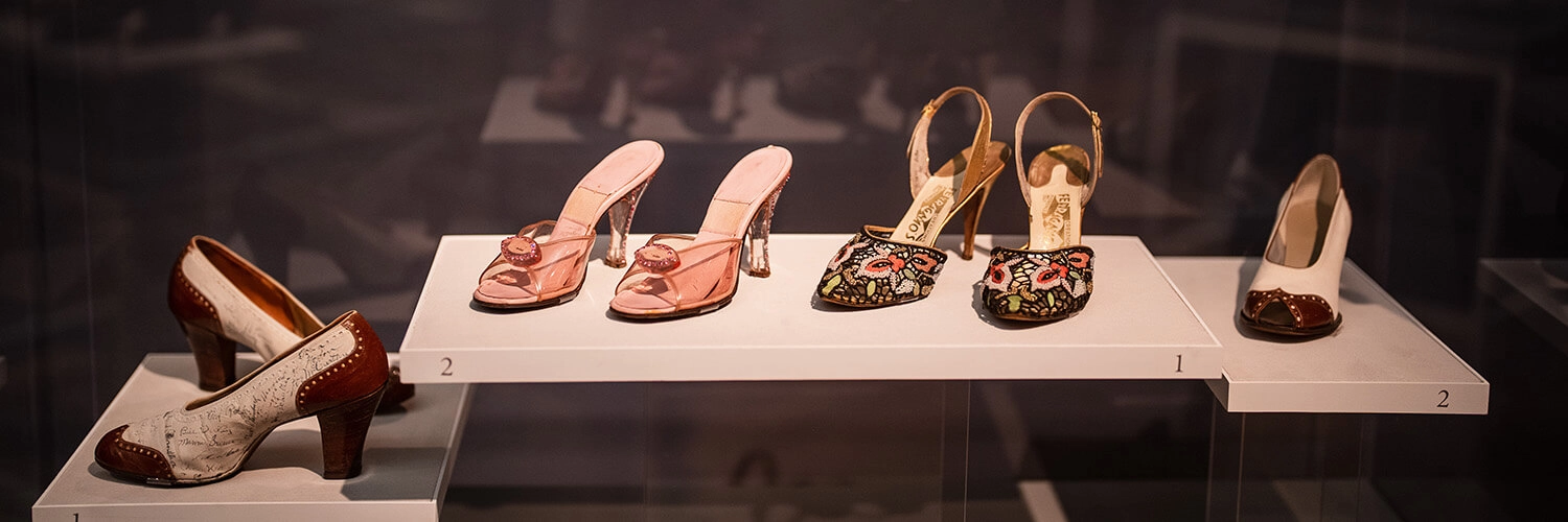 Shoes on view in the Main Gallery.