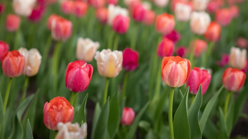 Tulips in the garden.