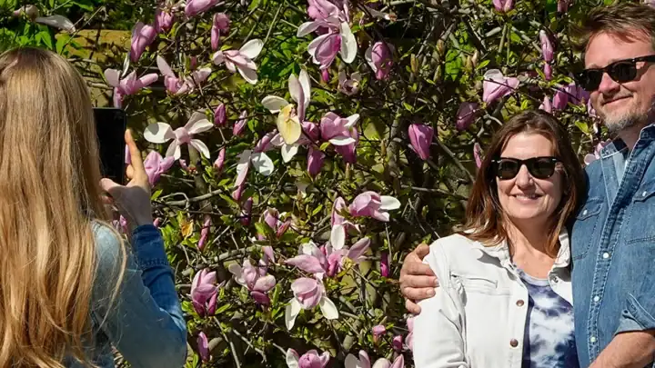 A family poses for a photo at the Paine on Mother's Day.