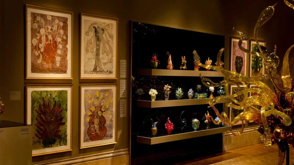 Glass artworks on view