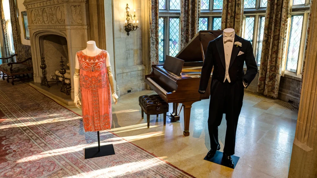 "Downton Abbey” costumes on display in the Great Hall.