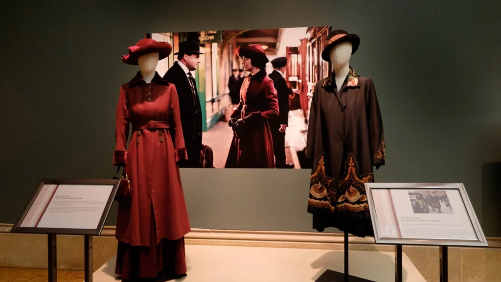 "Downton Abbey” costumes on display in the Main Gallery.