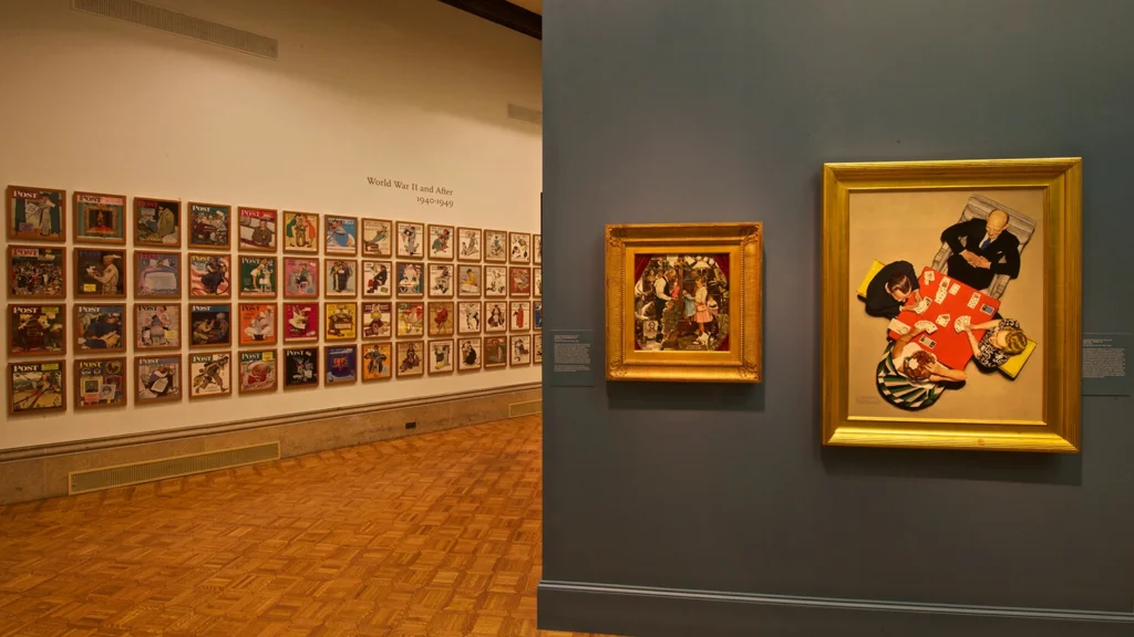 Norman Rockwell artworks on view in the Main Gallery.