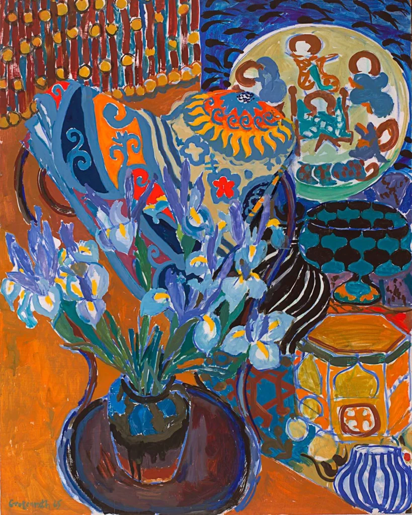 "Still Life With Irises" by Ruth Grotenrath