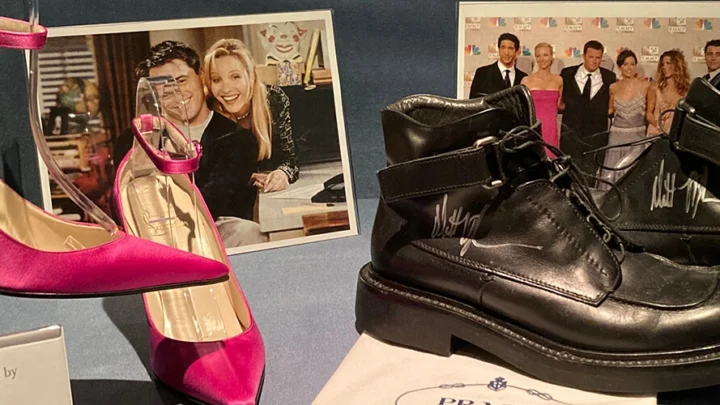 Shoes worn by characters in the TV show "Friends."