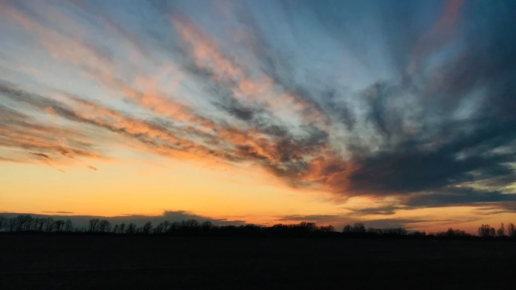A sunset.