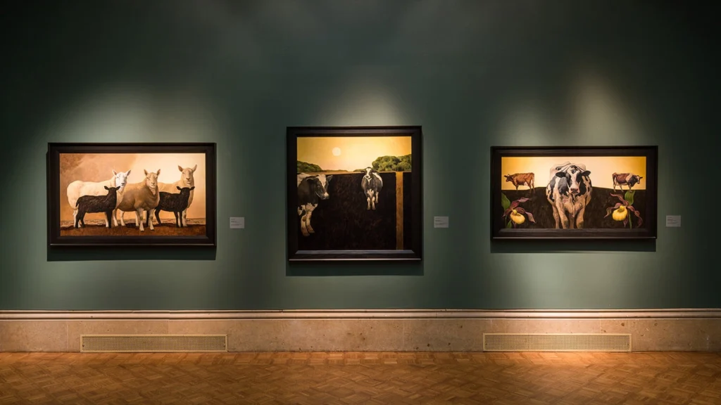 Paintings by Craig Blietz on view in the Main Gallery.