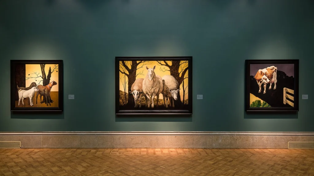 Paintings by Craig Blietz on view in the Main Gallery.