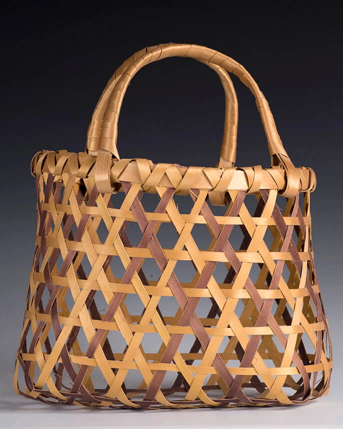 A shopper basket created by a Ho-Chunk maker.