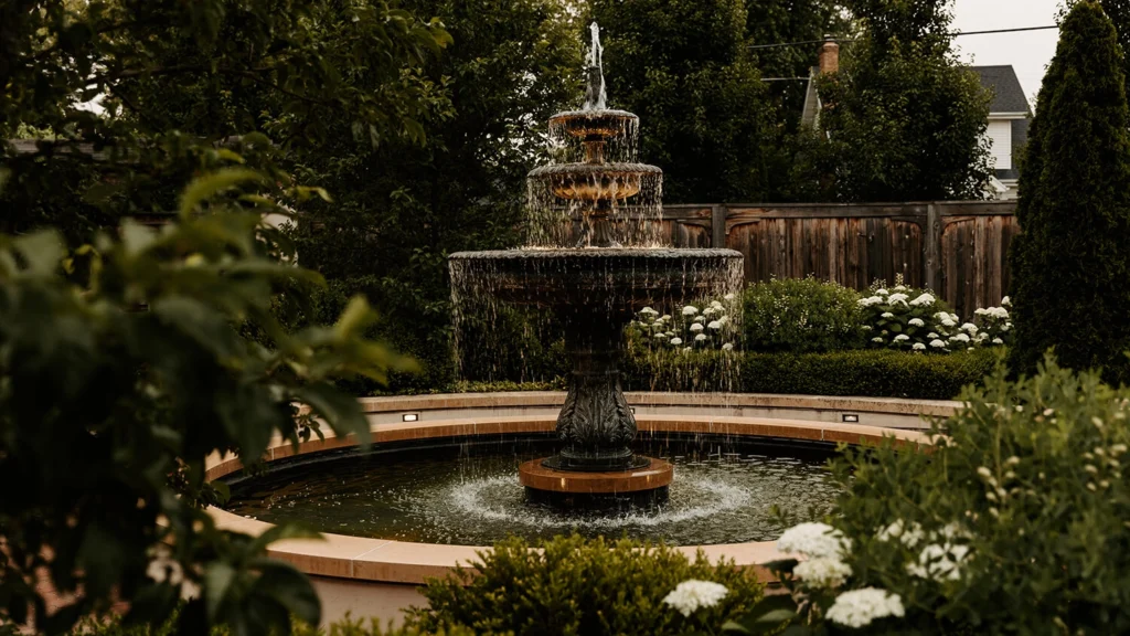 The Formal Garden in the evening.