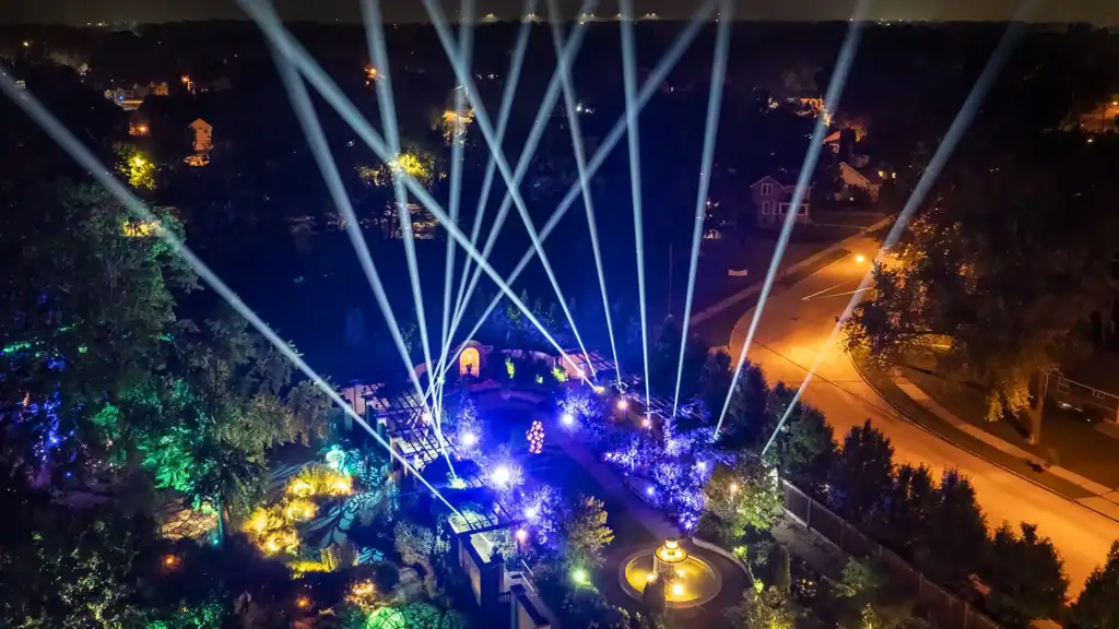 Drone shot of The Nature of Light.