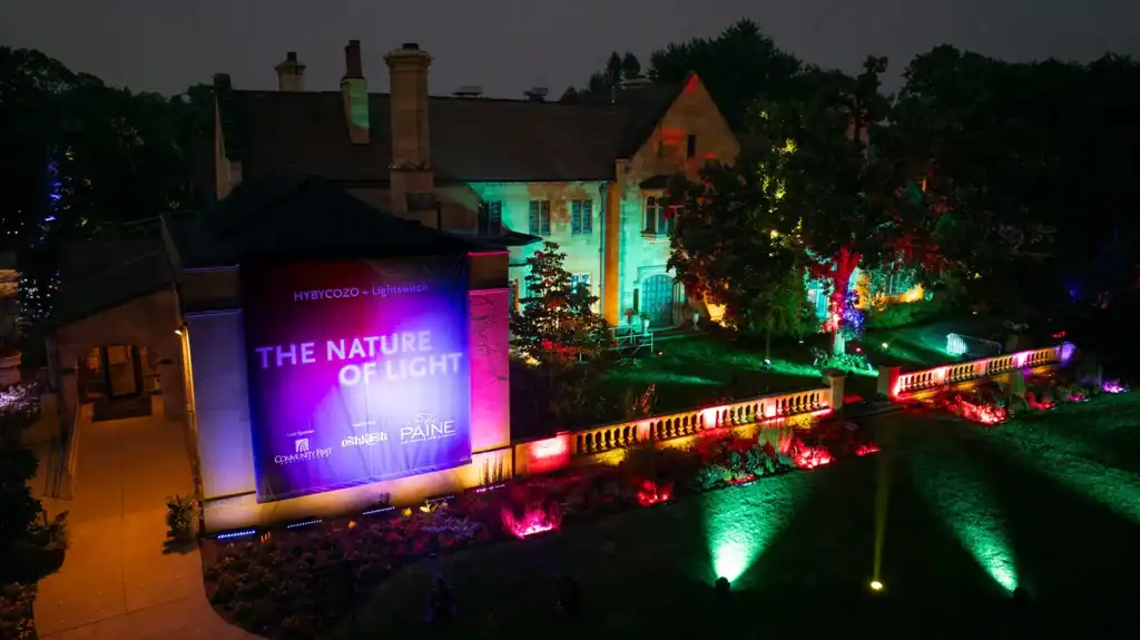 Drone shot of The Nature of Light.