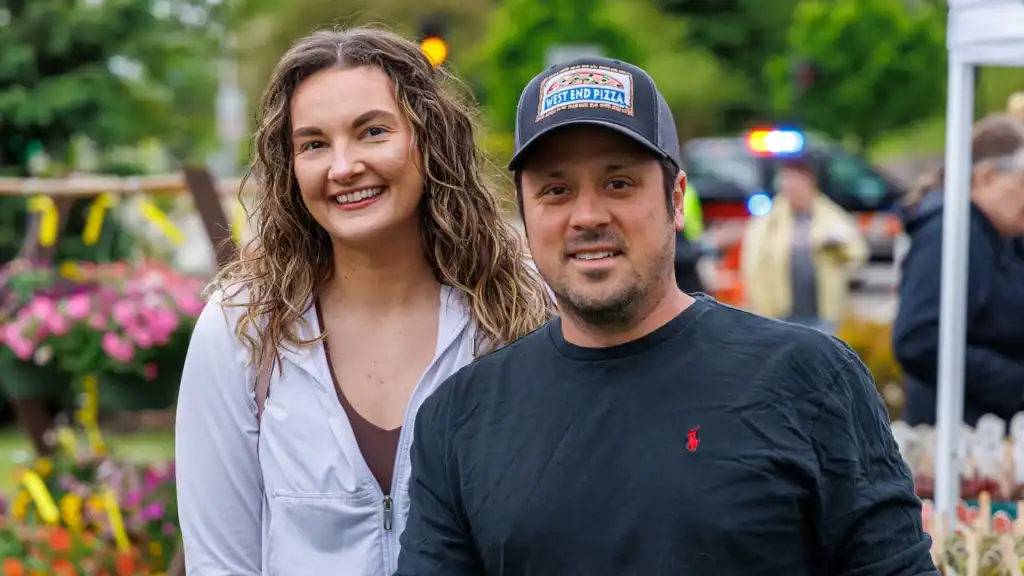 A couple poses for a photo at Festival of Spring
