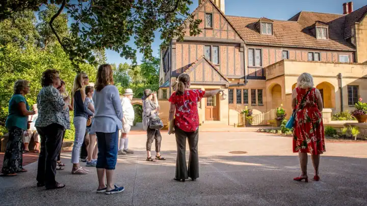 Paine Members on a tour with a curator,