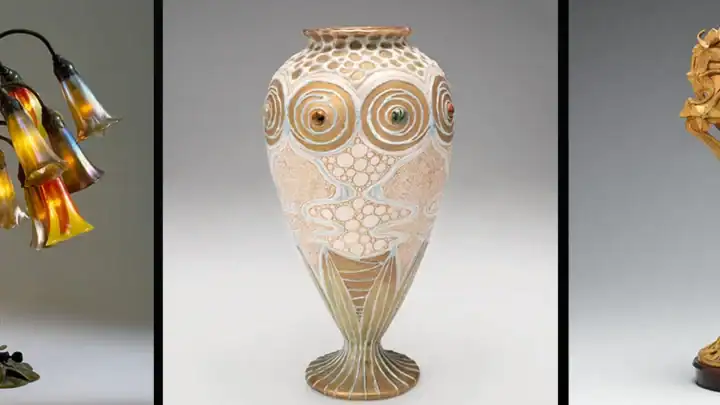 A collage of art nouveau works