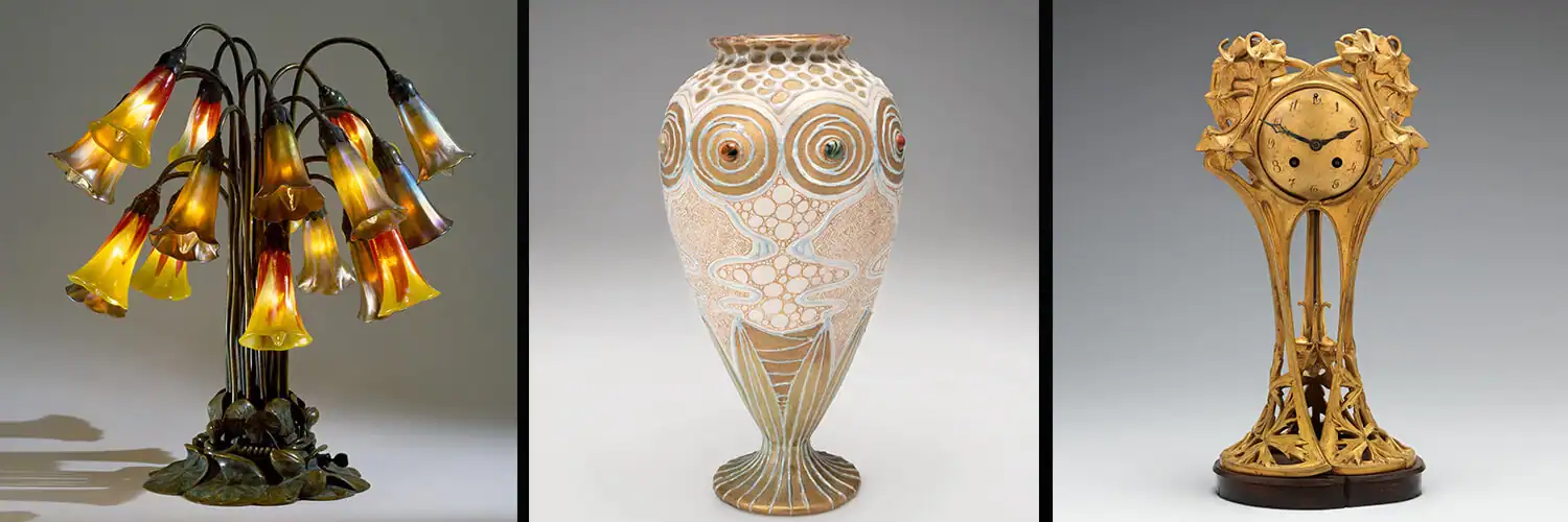 A collage of art nouveau works