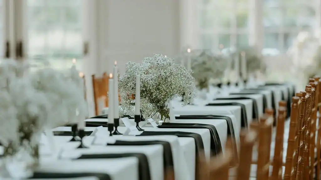 Tables for a wedding reception